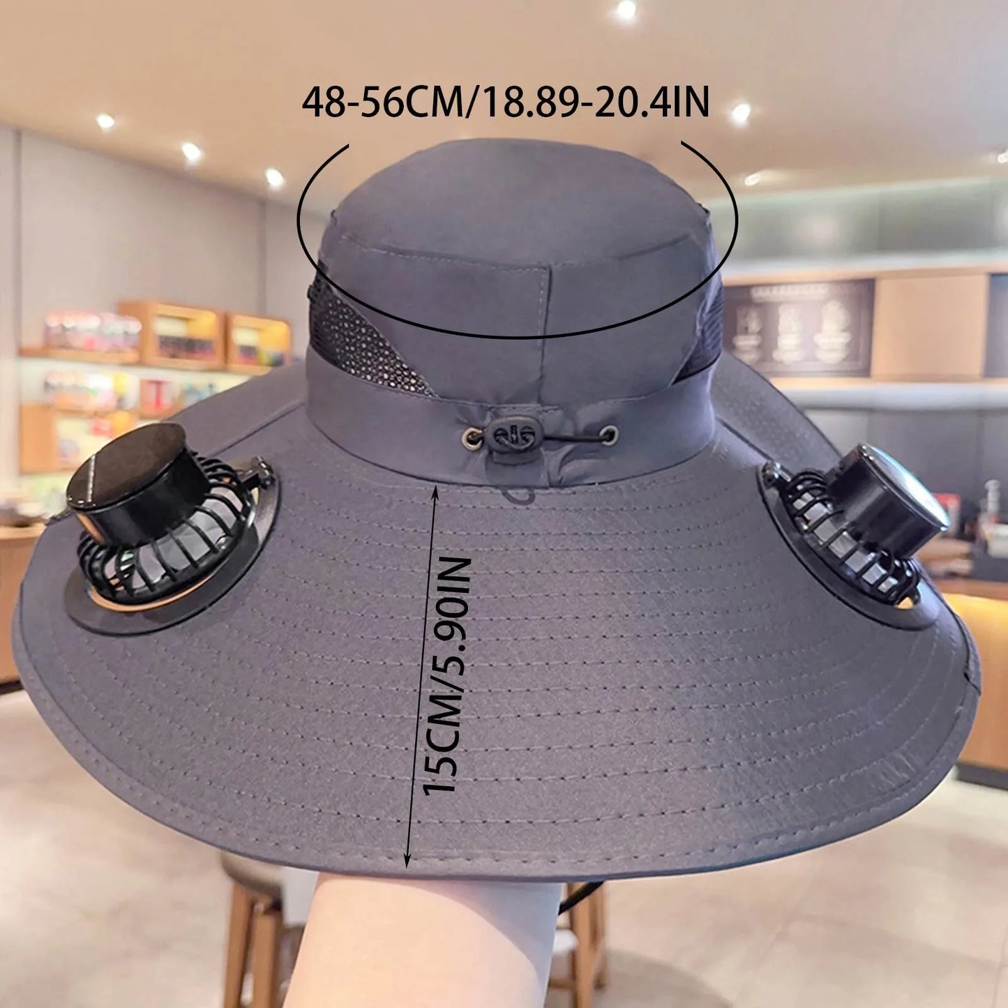 Hat with Fans Solar Power, Solar Fan Hat for Men Women