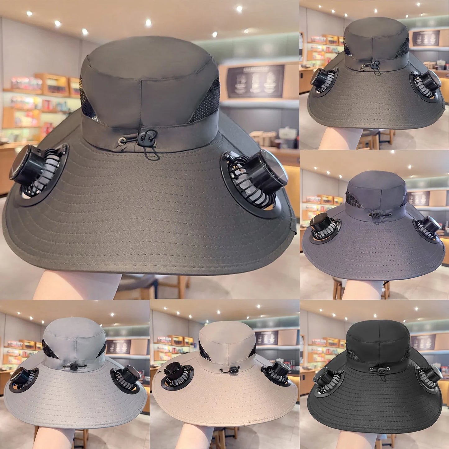 Hat with Fans Solar Power, Solar Fan Hat for Men Women